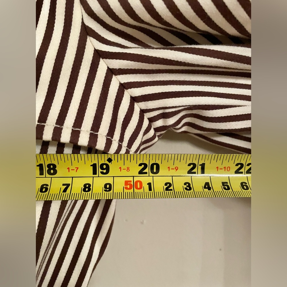 Lauren Ralph Lauren Women's Double Breasted Trench Coat Striped Coat Large - Picture 14 of 15